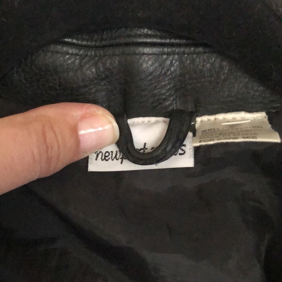 NEWPORT NEWS•Leather Moto Jacket - Picture 4 of 8